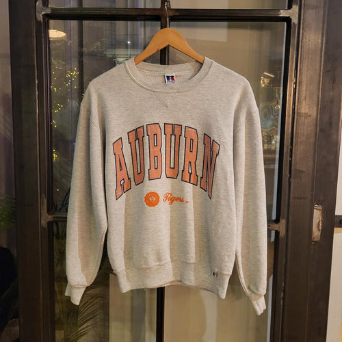 1224C35 - Vintage Retro Essential Auburn Tigers Grey Jumper Pullover Crewneck Sweatshirt 90s y2k style #casual #college #varsity #college #sportswear