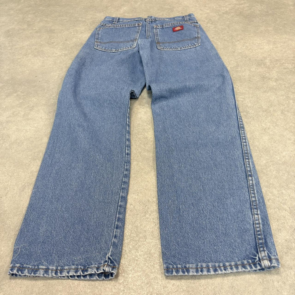 BR2701GP-U - Vintage retro essential  Dickies Straight Leg Blue Wash Denim Jeans Trousers pants #denim #straightleg #dickies #skater