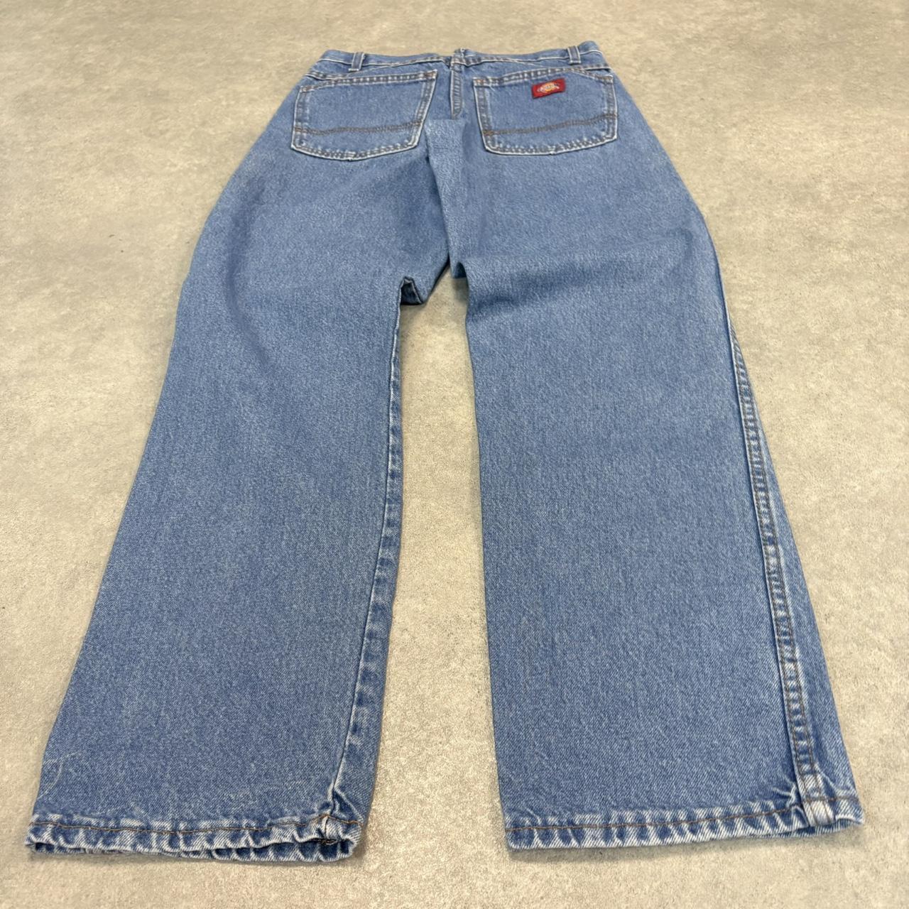 BR2701GP-U - Vintage retro essential  Dickies Straight Leg Blue Wash Denim Jeans Trousers pants #denim #straightleg #dickies #skater