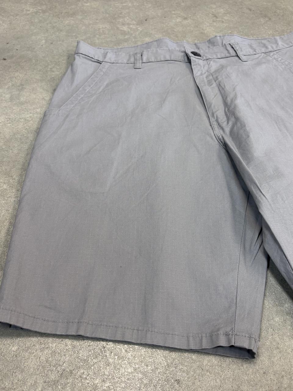 Vintage Dickies Jorts Mens 34” Grey Workwear Utility Ripstop Shorts Baggy Wide Leg Skate Surf Hip Hop 00s Y2K