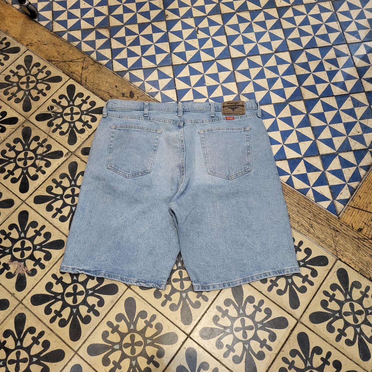JRT308 - Vintage Retro Wrangler Blue wash Denim Shorts Jorts #skater #y2k #jorts #hiphol