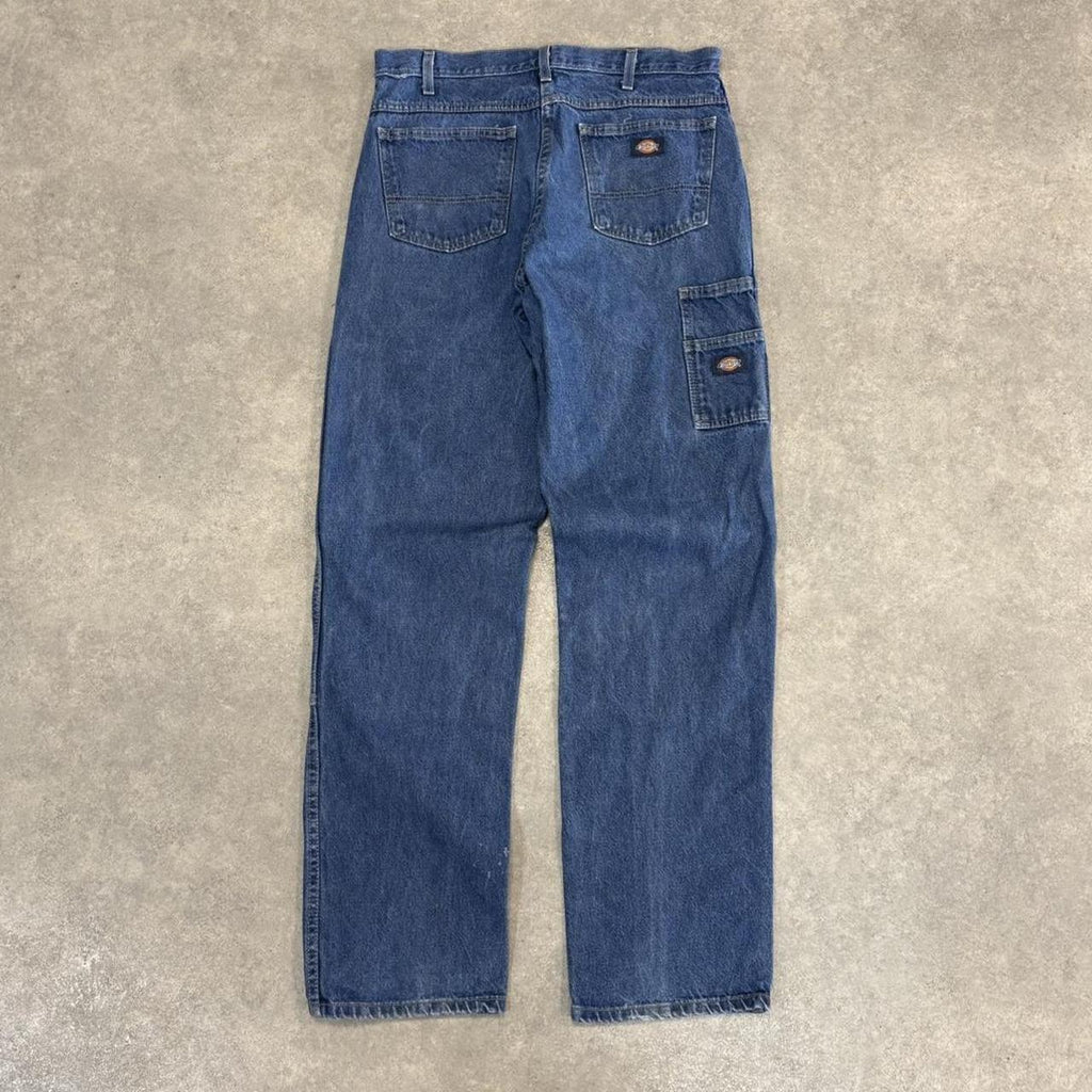 Vintage Blue Was Dickies Double Knee Carpenter Jeans Mens 32” Straight Leg Denim Trousers Skate Western Vintage Y2K 90s
