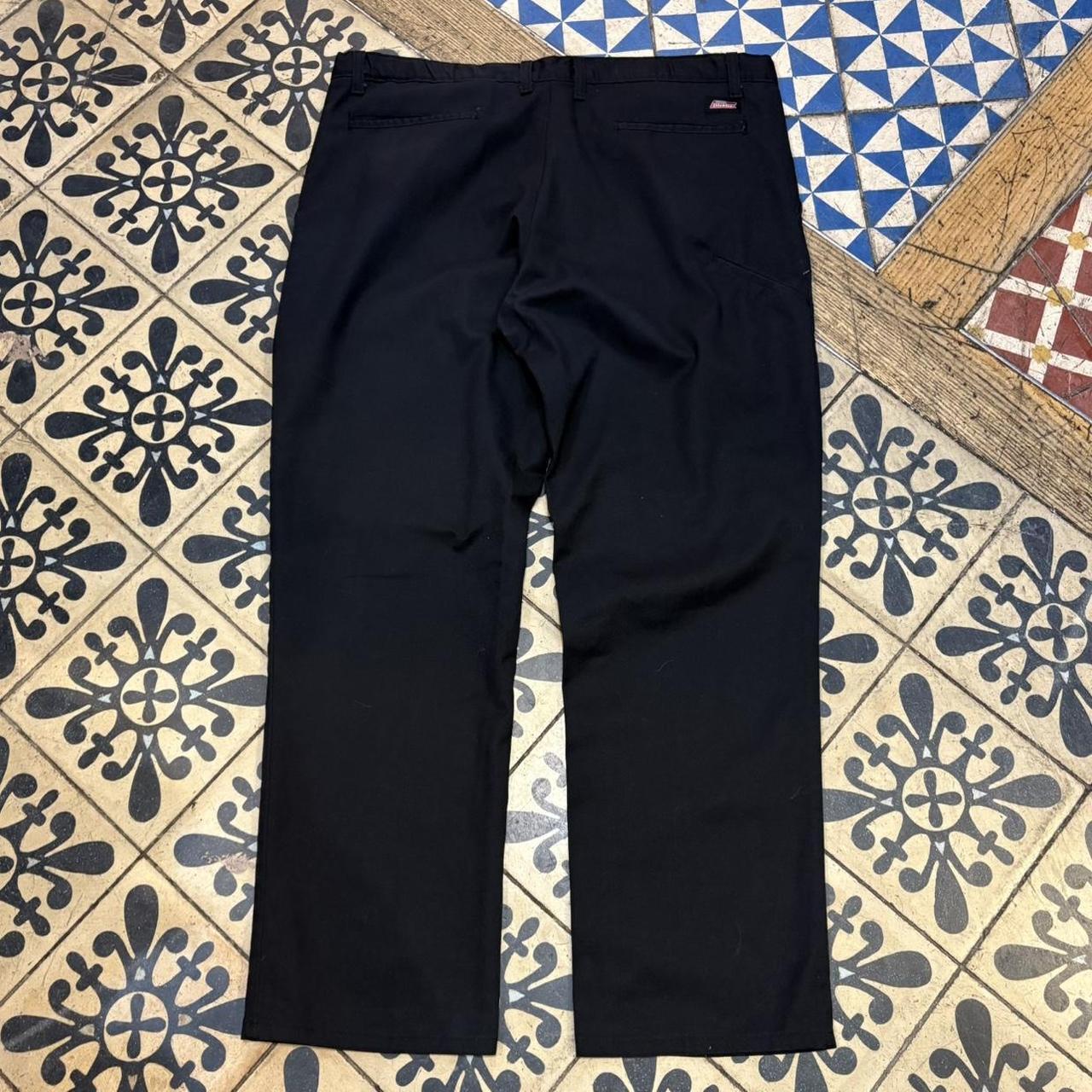 BR1011DW-P - Vintage retro essential Black Dickies Straight Leg Trousers pants casual workwear with elasticated waistband #skater #utility #workwear #straightleg #dickies