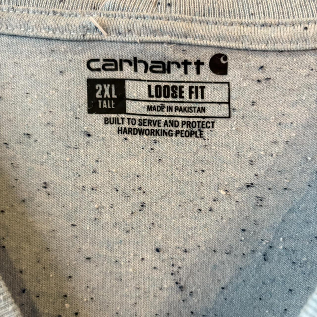 TEE496F - Vintage Retro Essential Light Blue Carhartt Pocket Top Tee T-shirt with embroidered patch logo #skater #workwear  #carhartt #y2k #graphic