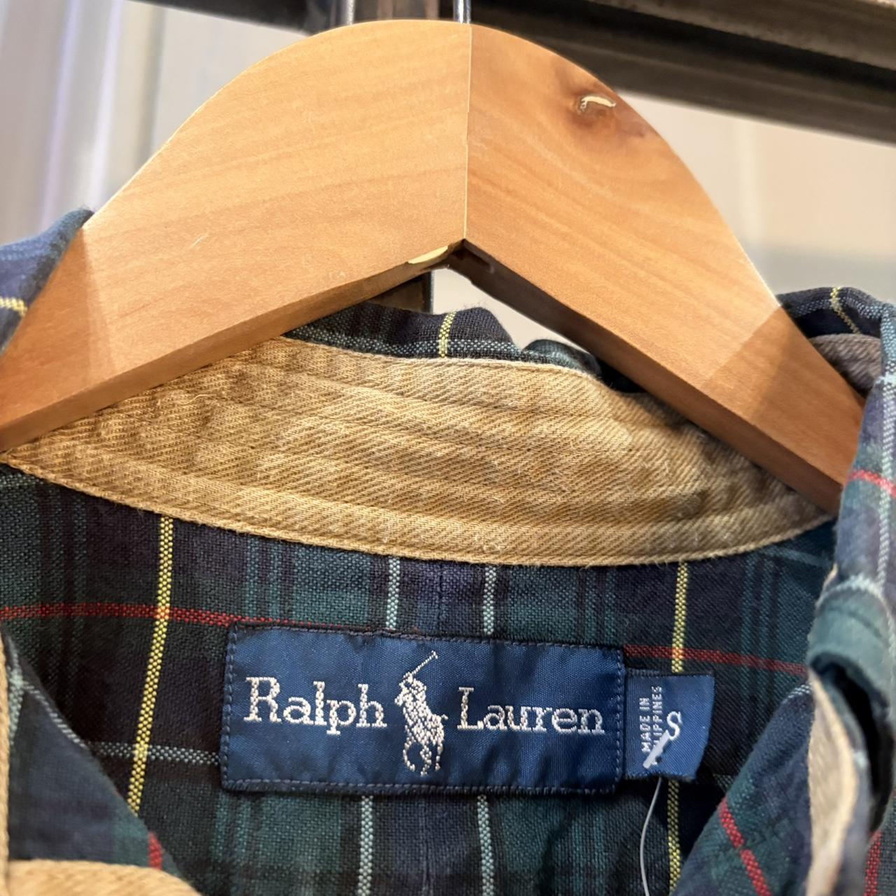 Vintage Polo Ralph Lauren Tartan Oxford Shirt Top Mens Small Green Plaid Check Button Down Long Sleeve Pony Horse Logo Old Money Preppy Classic Casual Streetwear 90s Y2K