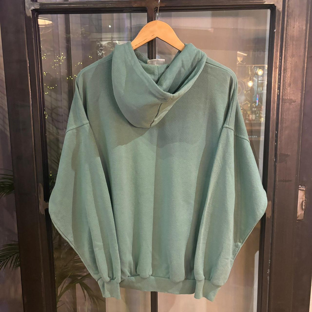 0325H13F - Vintage Retro Essential Green Adidas Originals Sweatshirt Hoodie with print logo #90s #sportswear #essential #adidss #y2k