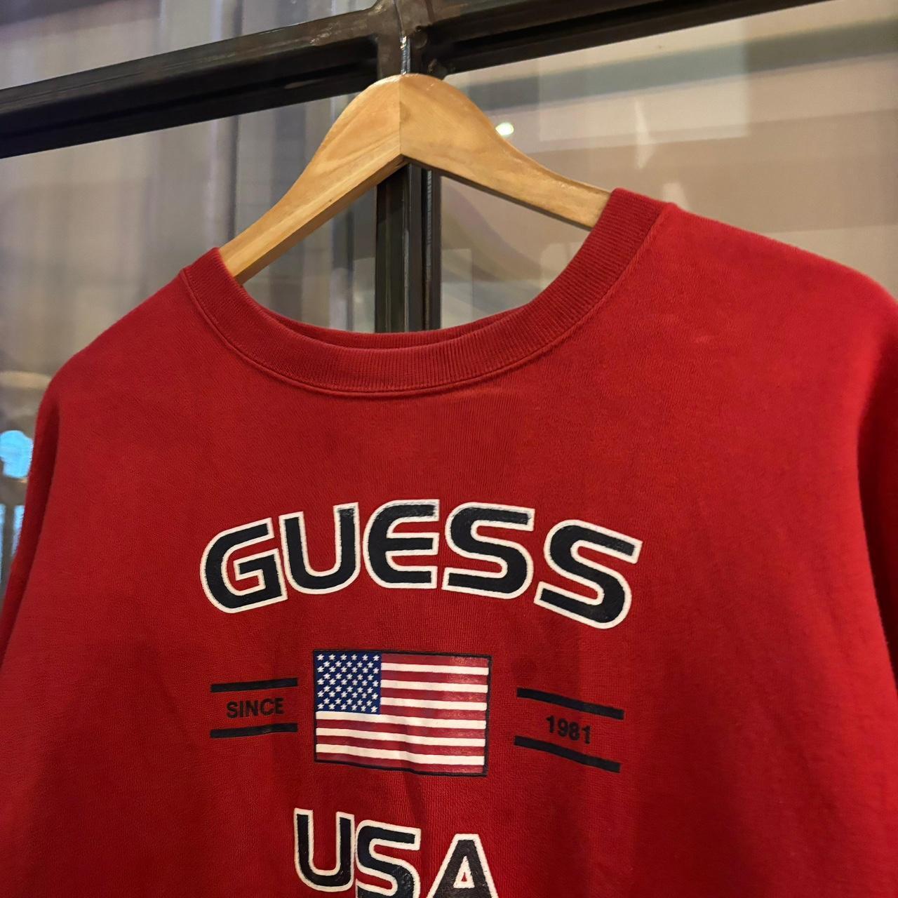 SWT650F - Vintage Retro Essential Ree Guess U.S.A Crewneck Jumper Sweatshirt with print logo #90s #sportswear #usa #y2k #guess