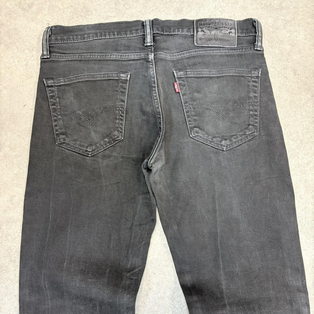 YIC1025D94-U - Vintage retro essential Levi’s 511 Black Wash Denim Skinny Straight Jeans Trousers pants #denim #levis #levis511 #skater #jeans
