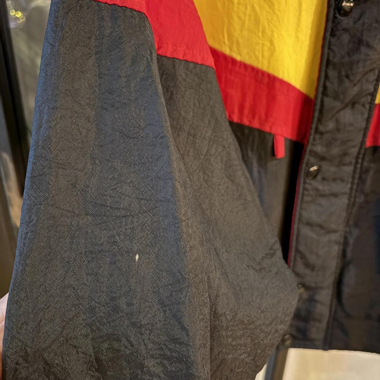 1224E44BR - Vintage Retro Essential Slick 50 Racing Yellow Black Red Full Zip Up Racer Lightweight Windbreaker Jacket #slick50 #racing #racerjacket #windbreaker #racing