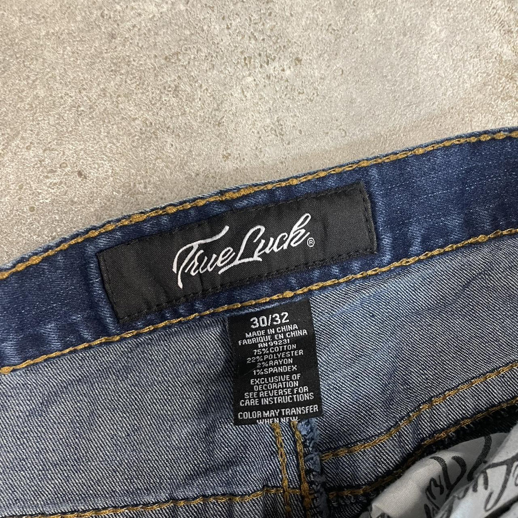 True Luck Y2K Hiphop Denim Contrast Stitch Jeans