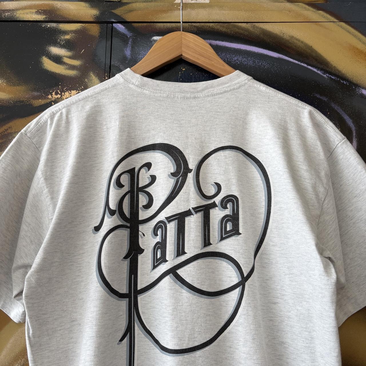 Patta T shirt Men’s Small Grey Key Script Graffiti Graphic Print Skate Surf Tee Top 90s Y2K 00s