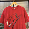Vintage 90s Y2K Nike T-Shirt Mens Large Red Big Logo Swoosh Graphic Tee Single Stitch
