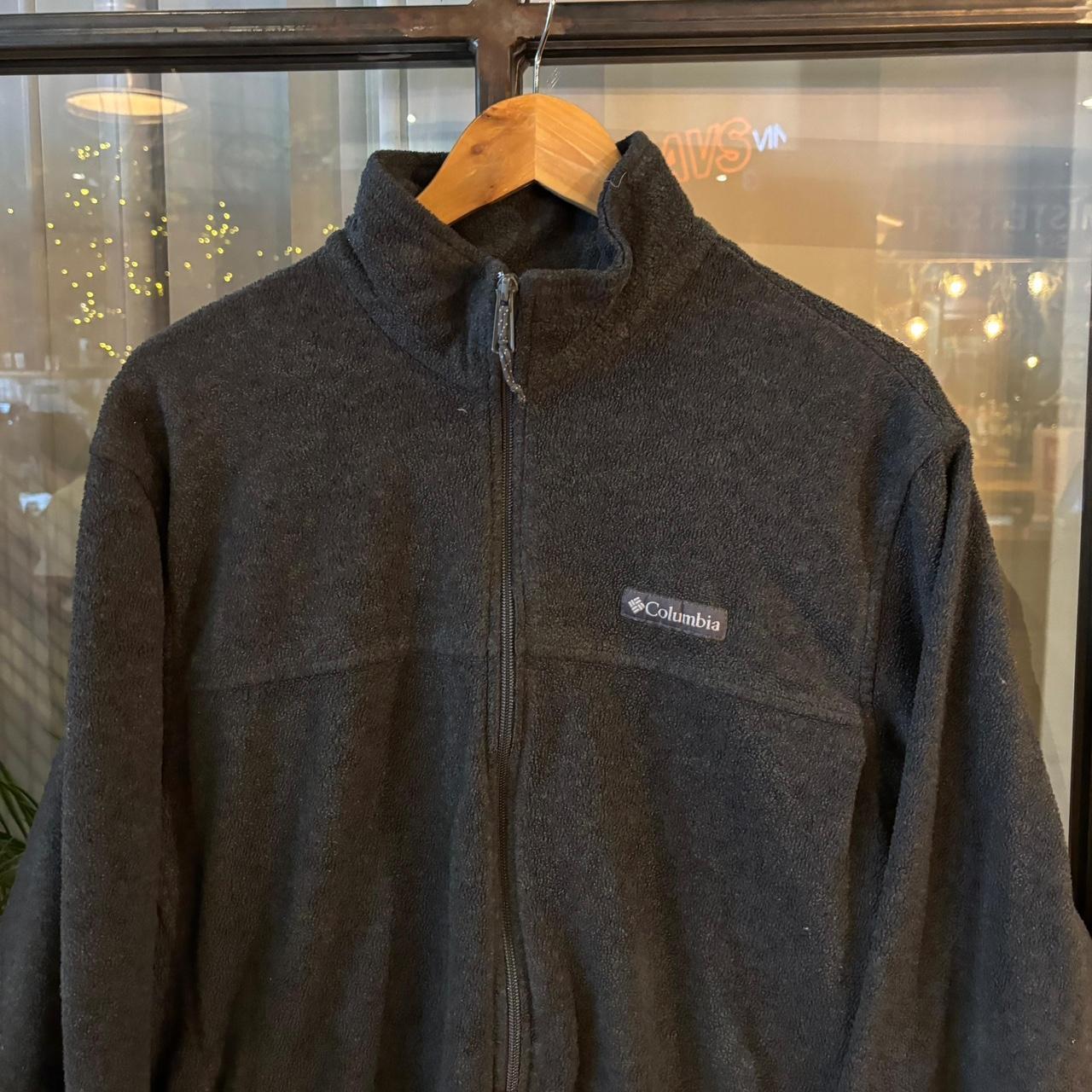 SWT623F - Vintage retro essential Dark Grey Columbia full zip up outdoor sweatshirt fleece jacket #columbia #outdoor #expedition #hike #gorpcore