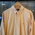 RLS226F - Vintage Ralph Lauren Apricot / Pastel Orange Longsleeve collared button up polo shirt top #Y2K #preppy #chiefkeef #smartcasual #oldmoney