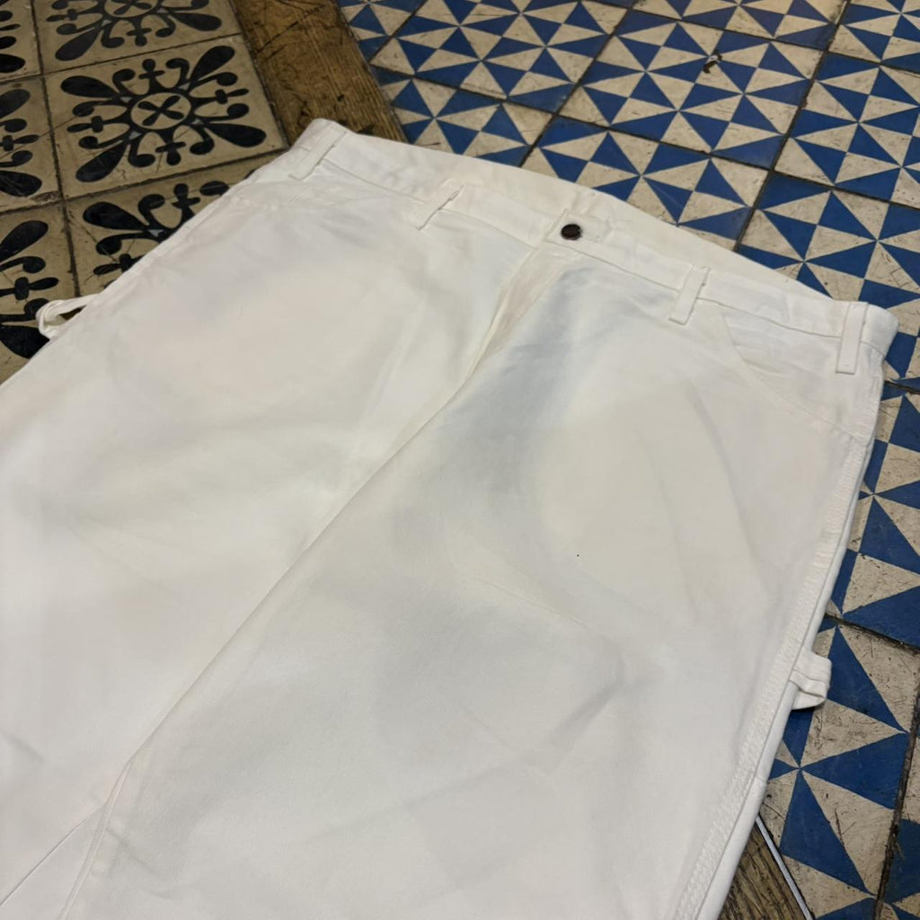 TRW503F1-P - Vintage retro essential White Dickies carpenter Trousers pants casual workwear #skater #utility #workwear #carpenter #dickies
