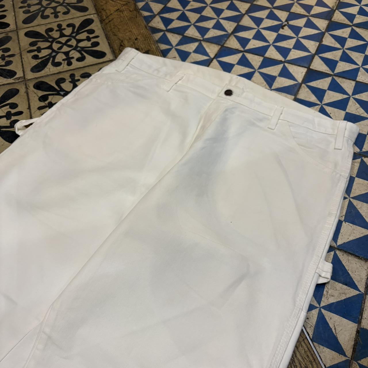 TRW503F1-P - Vintage retro essential White Dickies carpenter Trousers pants casual workwear #skater #utility #workwear #carpenter #dickies