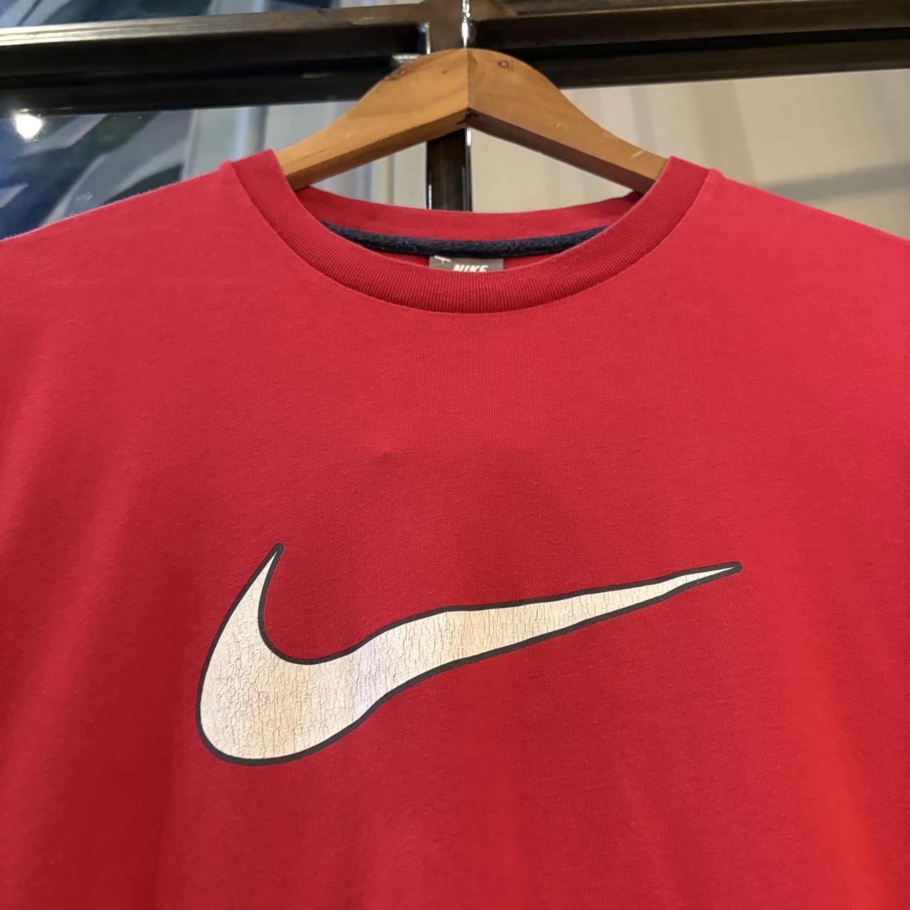 Vintage Nike T shirt Mens Large Big Solo Swoosh Graphic Print Streetwear Tee Top 90s Y2K 00s