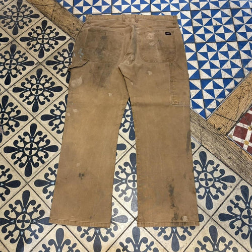1224H25F-P - Vintage retro essential Tan Dickies carpenter Trousers pants casual workwear #skater #utility #workwear #carpenter #dickies