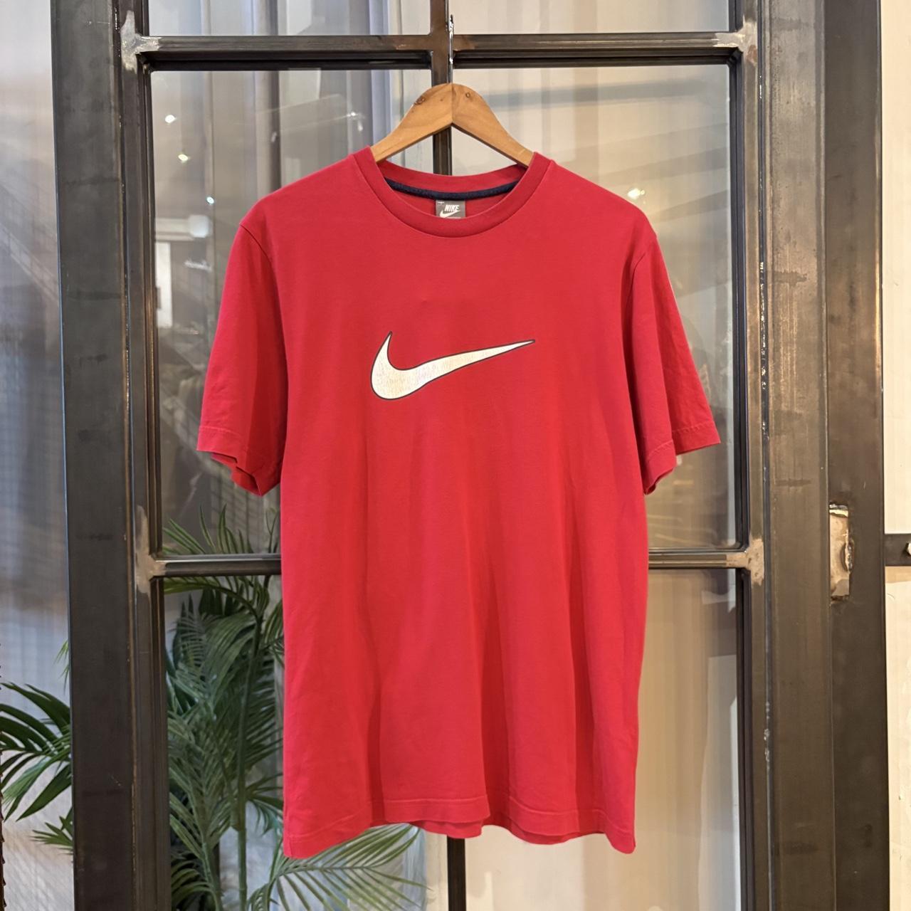 Vintage Nike T shirt Mens Large Big Solo Swoosh Graphic Print Streetwear Tee Top 90s Y2K 00s