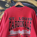 Vintage St Louis Cardinals Jumper Red Mens Large 1990 MLB Baseball Sweatshirt Top 90s Y2K Logo 7 USA