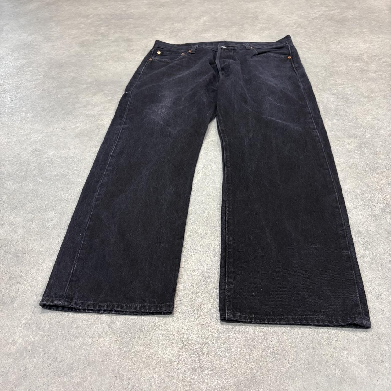 Vintage Levi's 501 Jeans Mens 36x30 Black Denim Wash Straight Leg Trousers Cowboy Western USA 90s Y2K