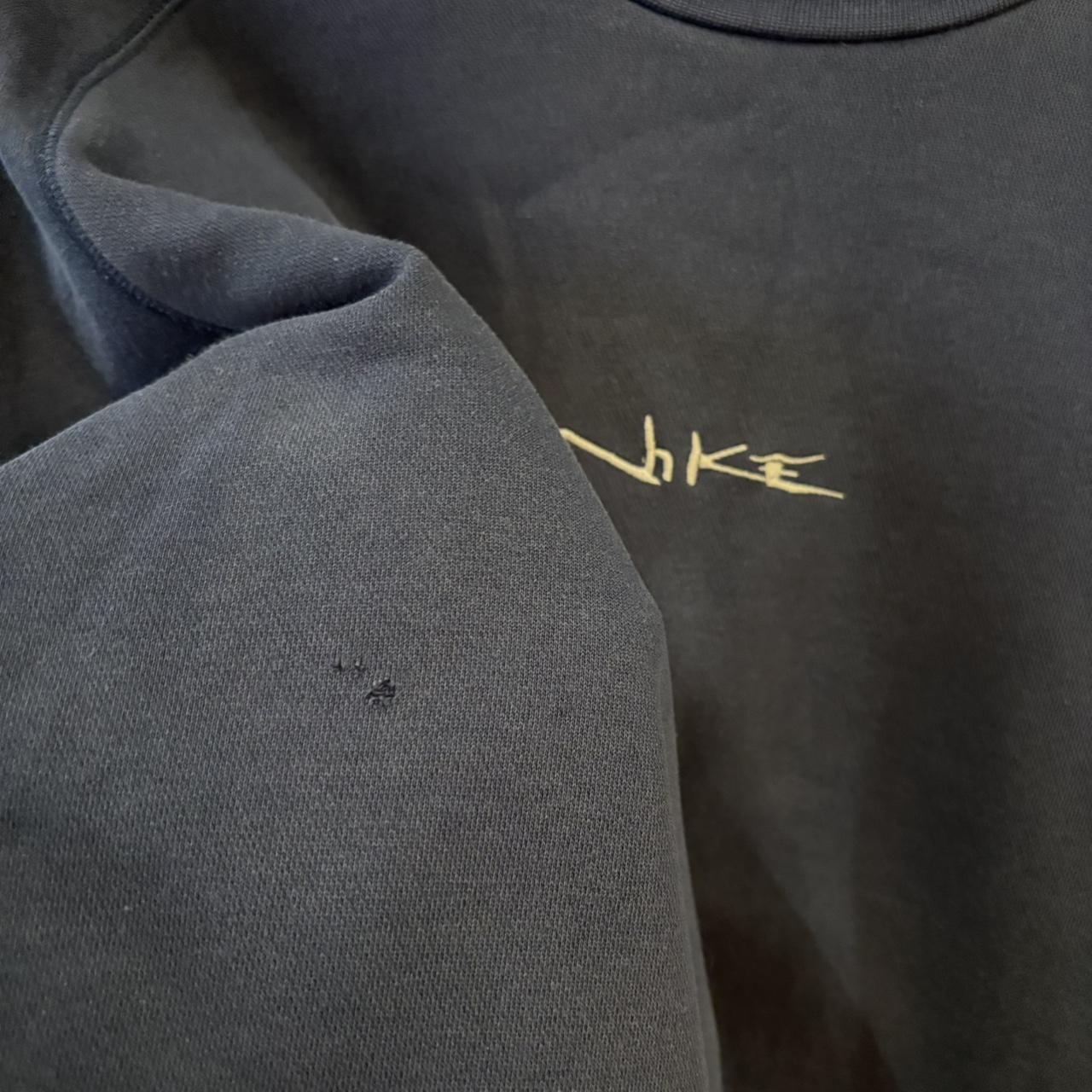 Vintage Nike Sweatshirt Mens Medium Navy Graffiti Spell Out Logo Skate Surf Jumper 90s Y2K 00s