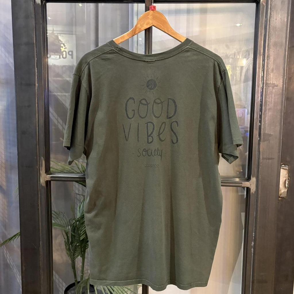 CP4703G-F - Vintage Retro Essential Khaki Furr Skateboards Good Vibes Graphic Print Top Tee T-shirt #furr #graphic #top #skater #goodvibes