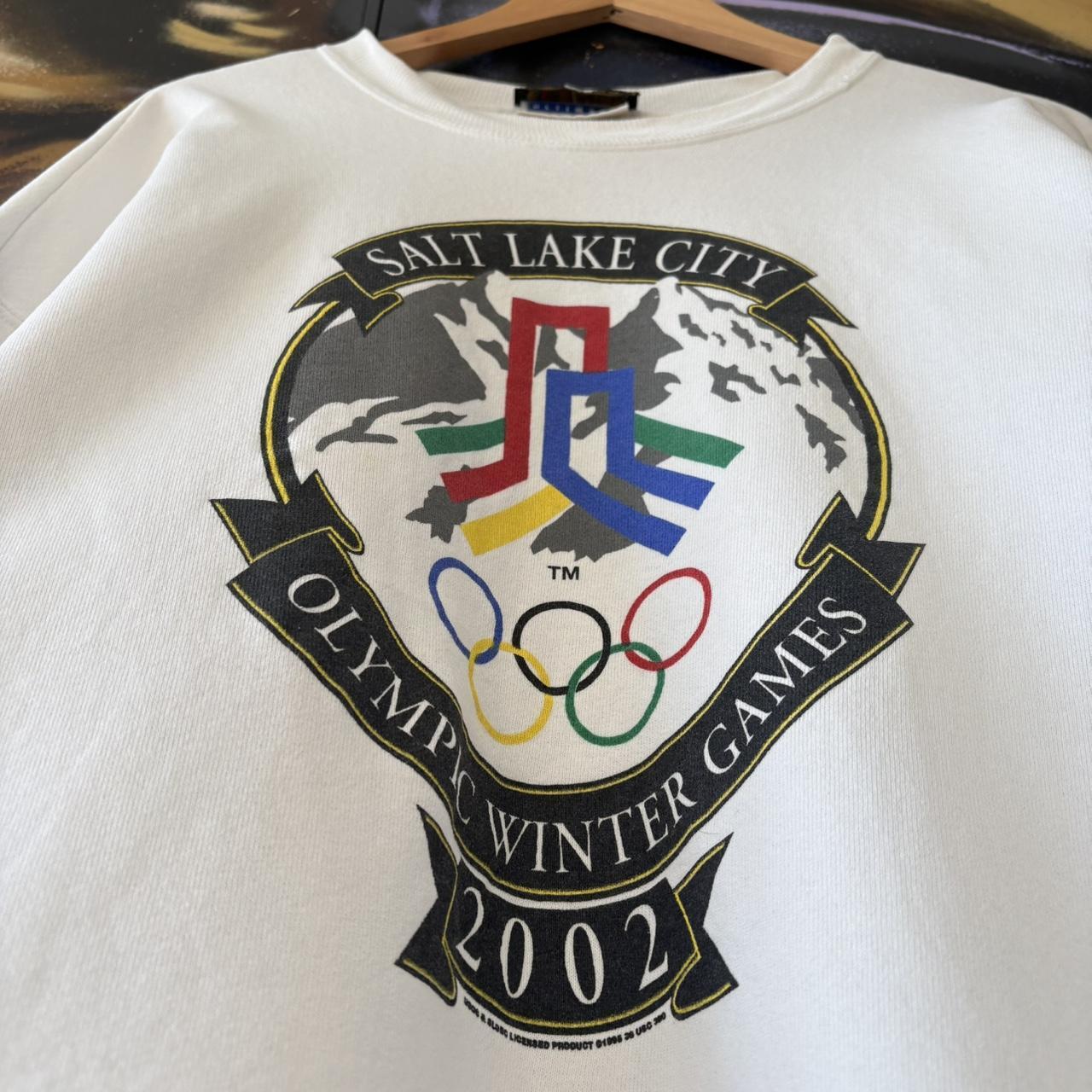 CP1302BE-U - Vintage Retro Essential Salt Lake 2002 Winter Olympics Crewneck Jumper Sweatshirt with front large print logo  #sportswear #olympics #y2k #saltlake