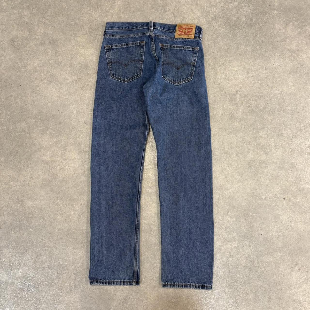 Vintage Levi’s 505 Jeans 32x32 Denim Dark Blue Wash Straight Leg Trousers Cowboy Western USA