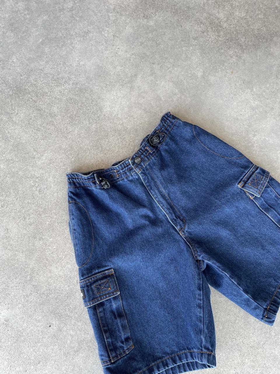 Y2K Dark Wash Cargo Shorts