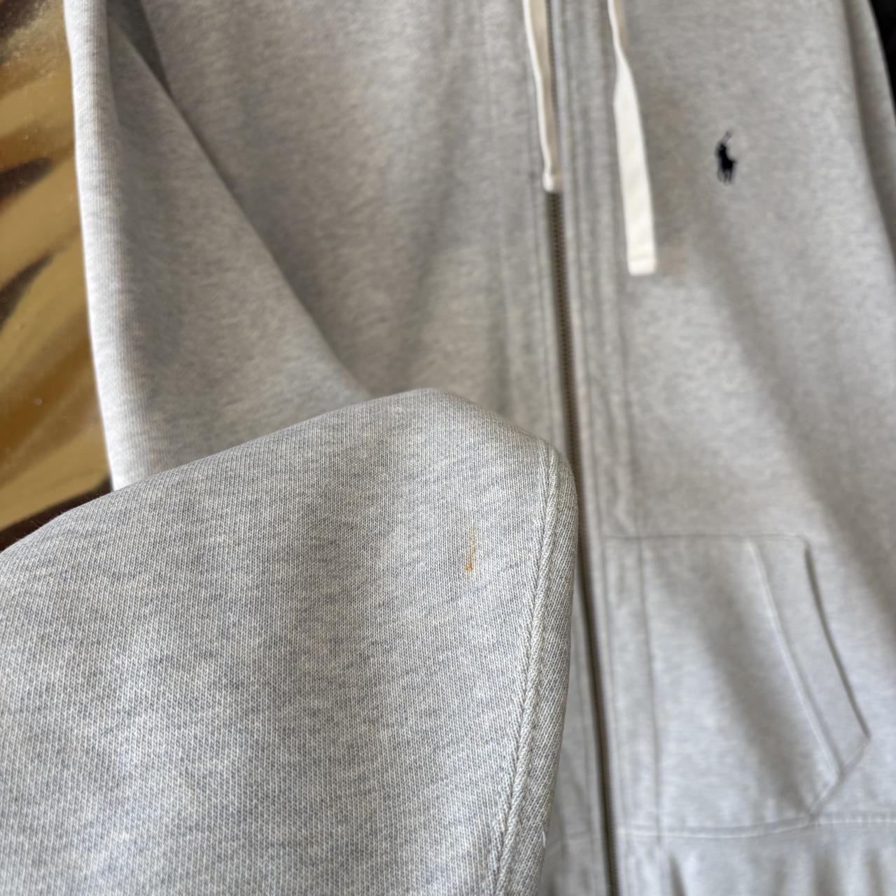 Vintage Polo Ralph Lauren Hoodie Mens Large Grey Full Zip Sweatshirt  Jumper Preppy Old Money Top 90s Y2K 00s
