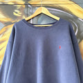 MA0109JD-U - Vintage Retro Essential Navy Polo Ralph Lauren Crewneck Jumper Sweatshirt with embroidered logo #90s #casual #poloralphlauren #preppy