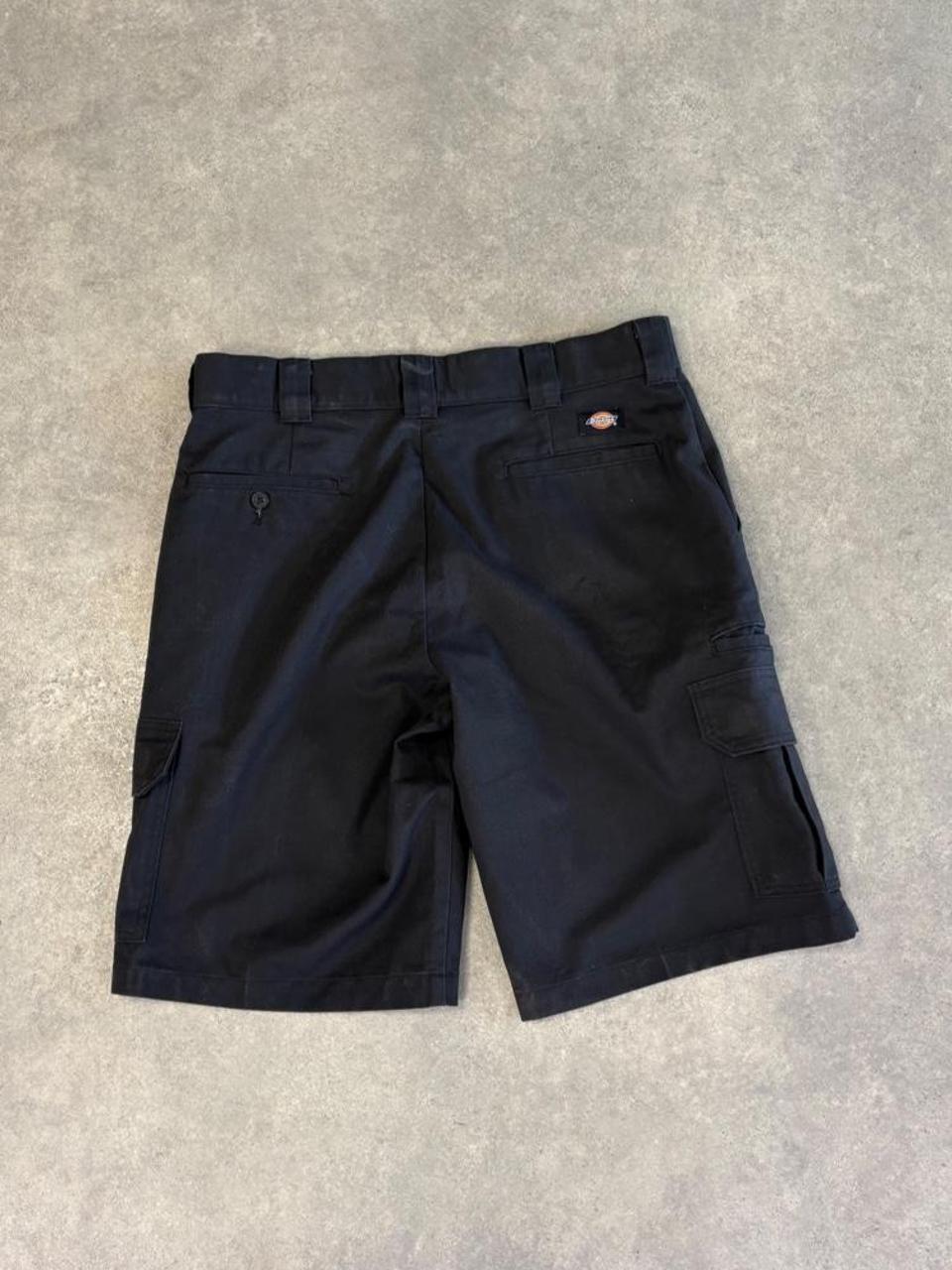 Vintage Dickies Jorts Mens 34” Black Workwear Multi Pockets Shorts Baggy Wide Leg Skate Surf Hip Hop 00s Y2K
