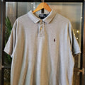 POL027 - Vintage Ralph Lauren Light grey Polo Shirt Short Sleeve collared button up top #Y2K #preppy #chiefkeef