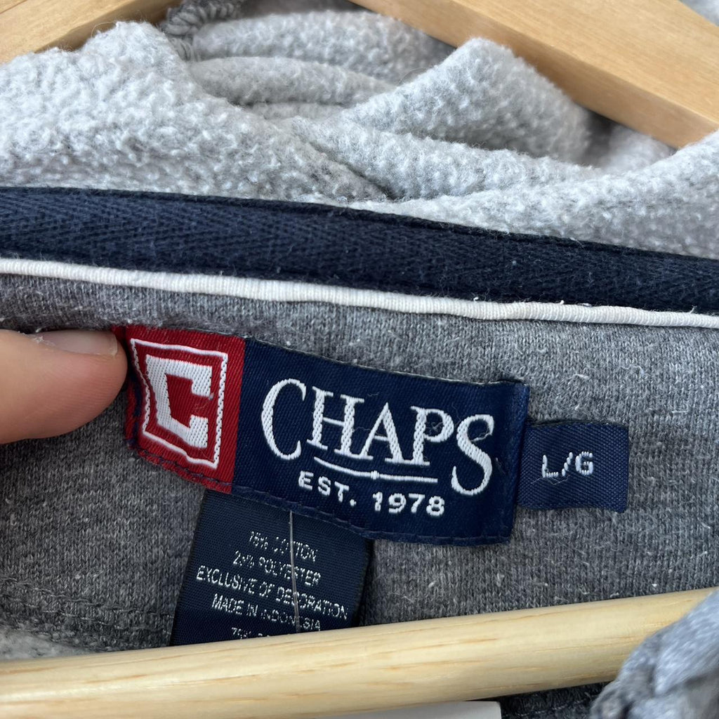 Chaps Full Zip Embroidered Logo Spellout Hoodie