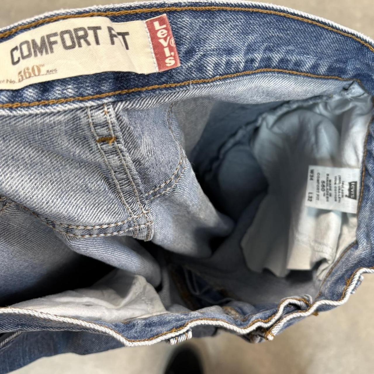 Vintage Blue Wash Levi’s 560 Jeans Mens 34” Loose Taper Comfort Fit Denim Trousers Skate Western Vintage Y2K 90s