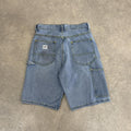 Vintage Light Blue Wash Lee Jorts Mens 29” Baggy Wide Leg Skate Surf Denim Jean Shorts Hip Hop Streetwear Y2K