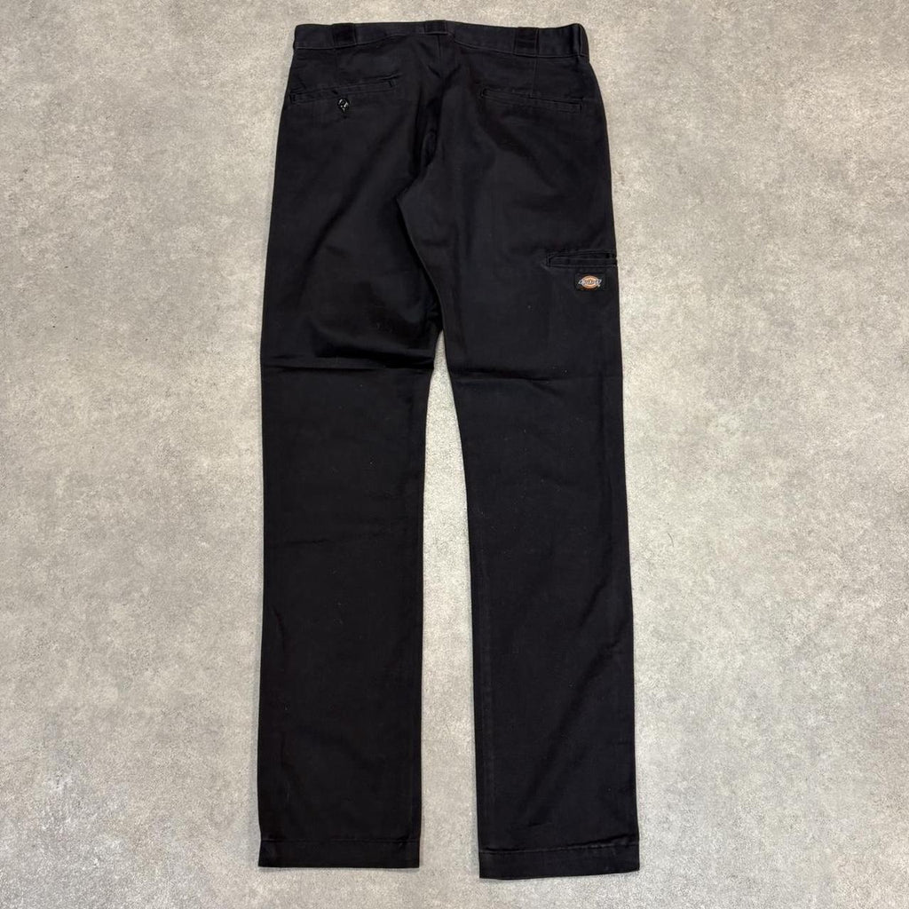 BR1912ZY-U - Vintage retro essential Black Dickies Skinny Straight Double Knee Trousers pants casual workwear #skater #utility #doubleknee #skinnystraight #dickies