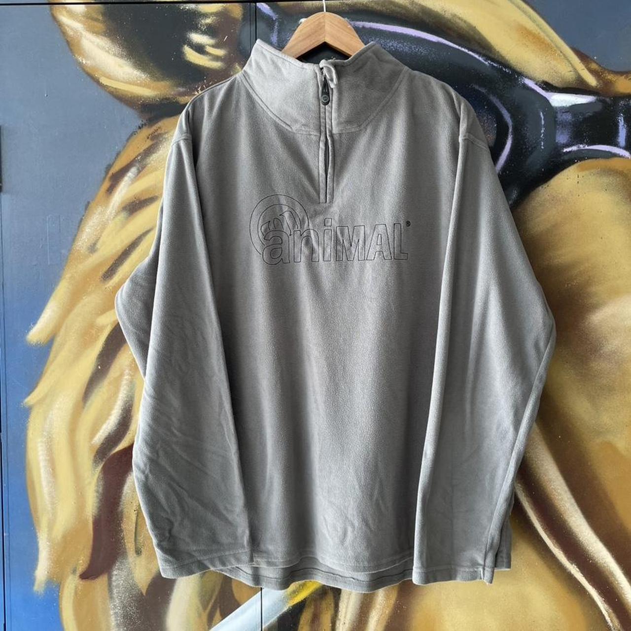 Y2K Animal Spellout Fleece Sweatshirt