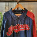 WCJ011 - Vintage retro essential MLB Cleveland Indians (Guardians) button up sports coach jacket #mlb #cleveland #festival #y2k