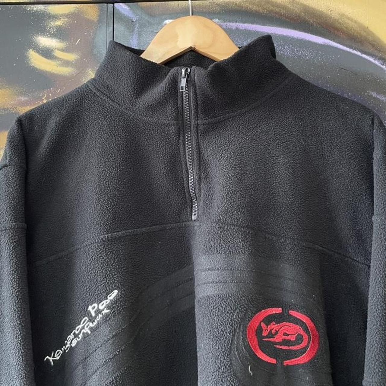 Y2K Kangaroo Poo Quarter Zip Fleece Sweatshirt