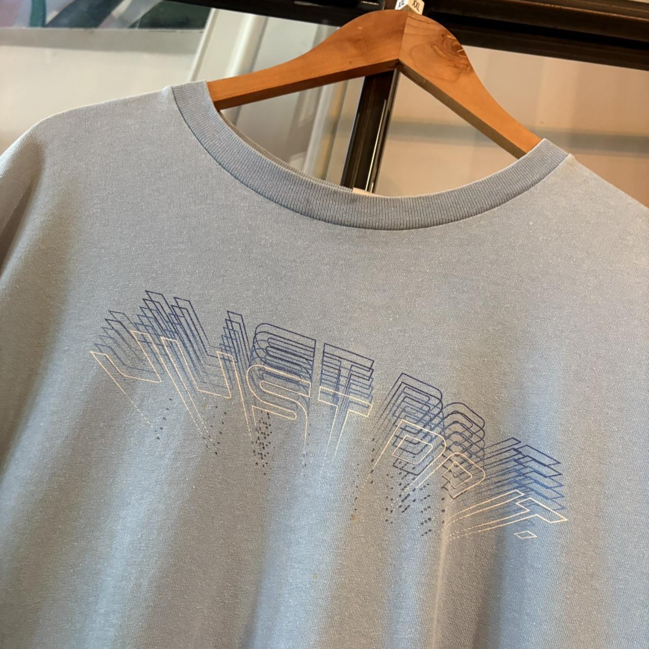 BR2804ED-F - Vintage Retro Essential Baby Blue Nike ‘ Just Do It ‘ Blurred Line Graphic Print Effect Top Tee T-shirt #90s #graphic #nike #essential #justdoit