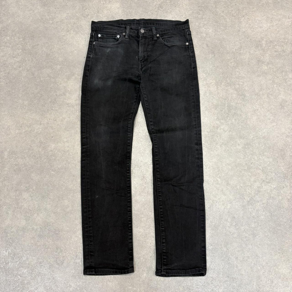 YIC1025D94-U - Vintage retro essential Levi’s 511 Black Wash Denim Skinny Straight Jeans Trousers pants #denim #levis #levis511 #skater #jeans