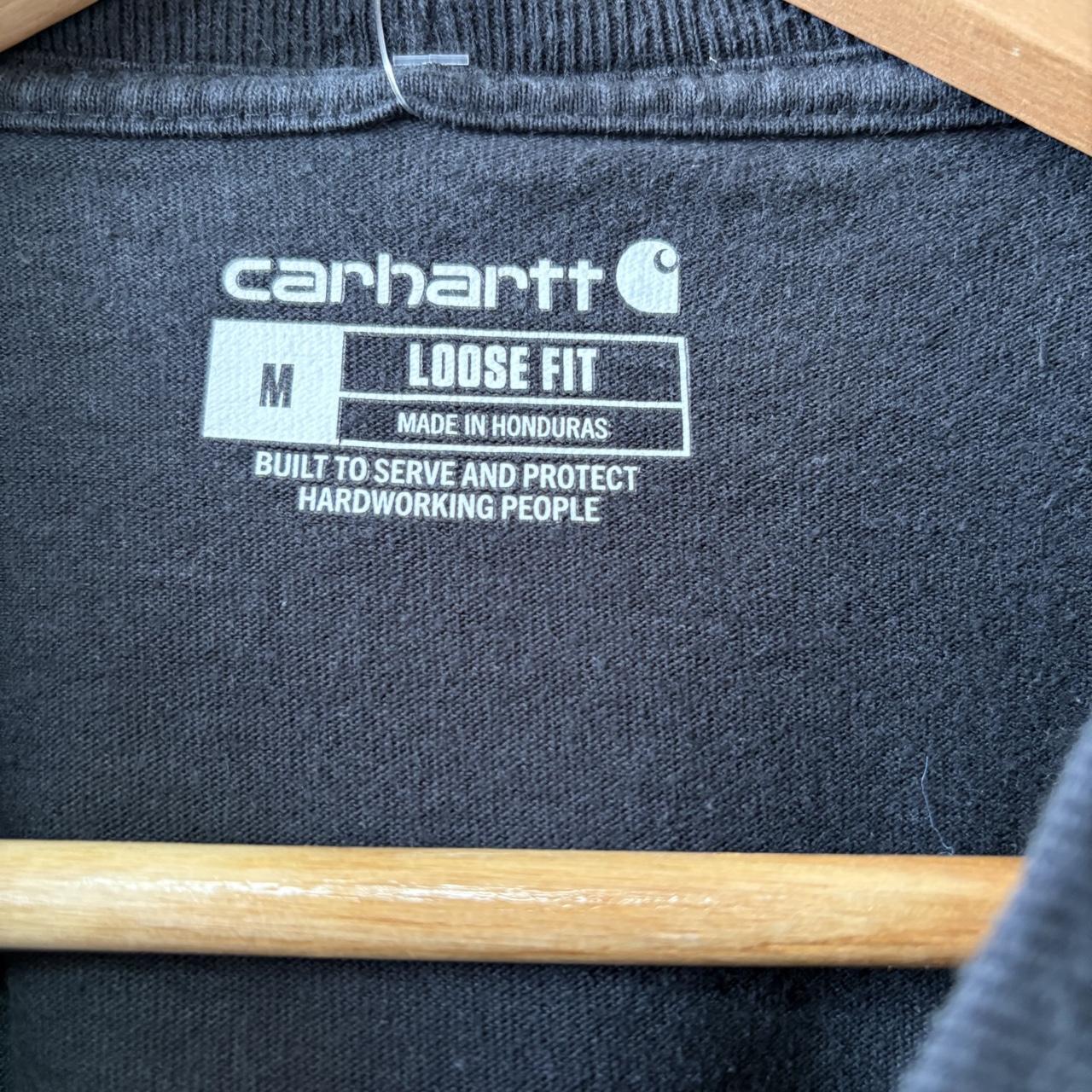 Vintage Carhartt  T shirt Mens Medium Black Loose Fit Heavyweight Workwear Durable Skate Tee Top 90s Y2K 00s