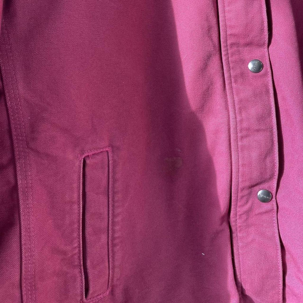 Carhartt Hooded Active Jacket Workwear Vintage Retro Sherpa Lined