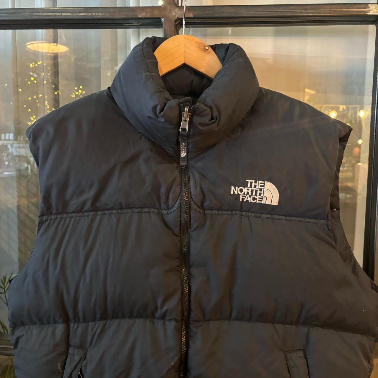 0325F90BR - Vintage Retro Essential Black The North Face feather down puffer padded gilet bodywarmer #gorpcore #hike #expedition #outdoor #tnf