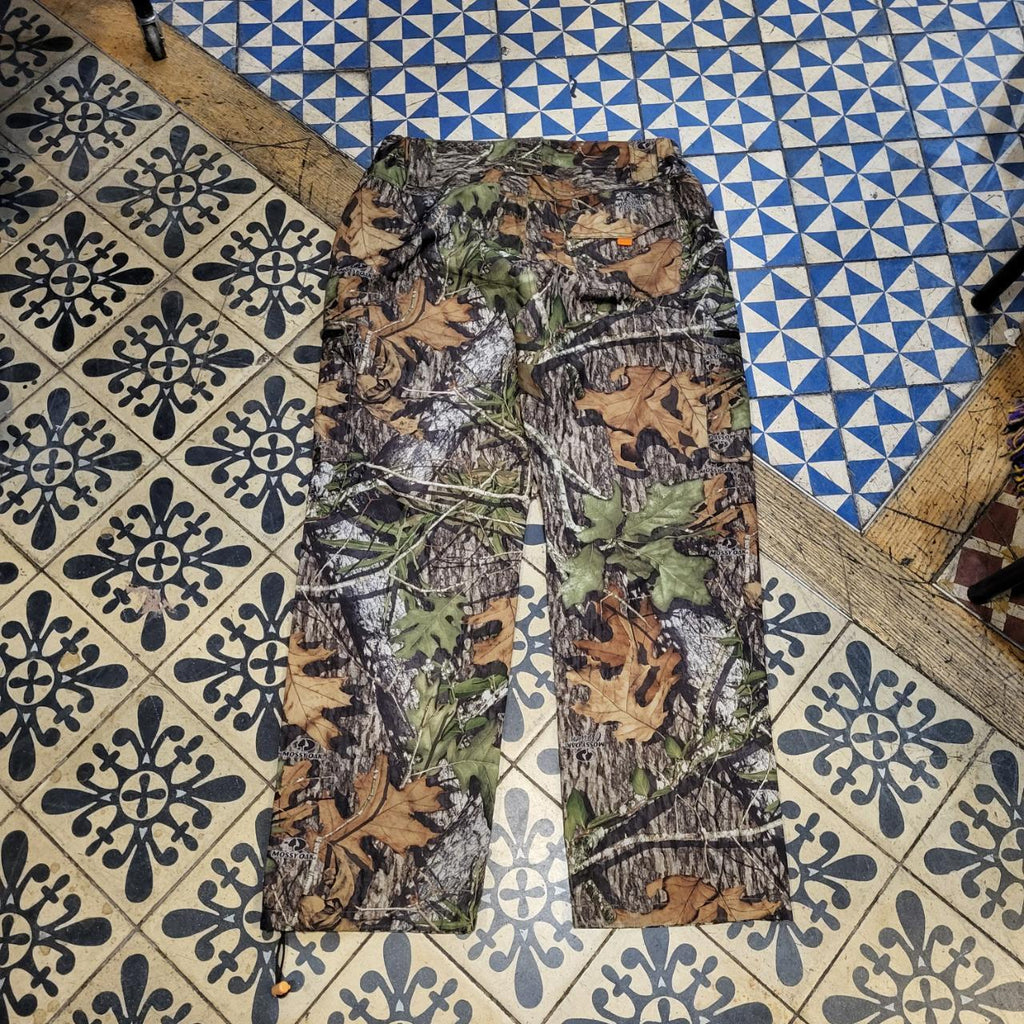 RTB051P - Vintage retro essential woodland RealTree adjustable cargos camo camouflage Carpenter Pants Trousers Jeans embroidered bottoms wide bagg straight leg hip hop skater 90s y2k workwear style