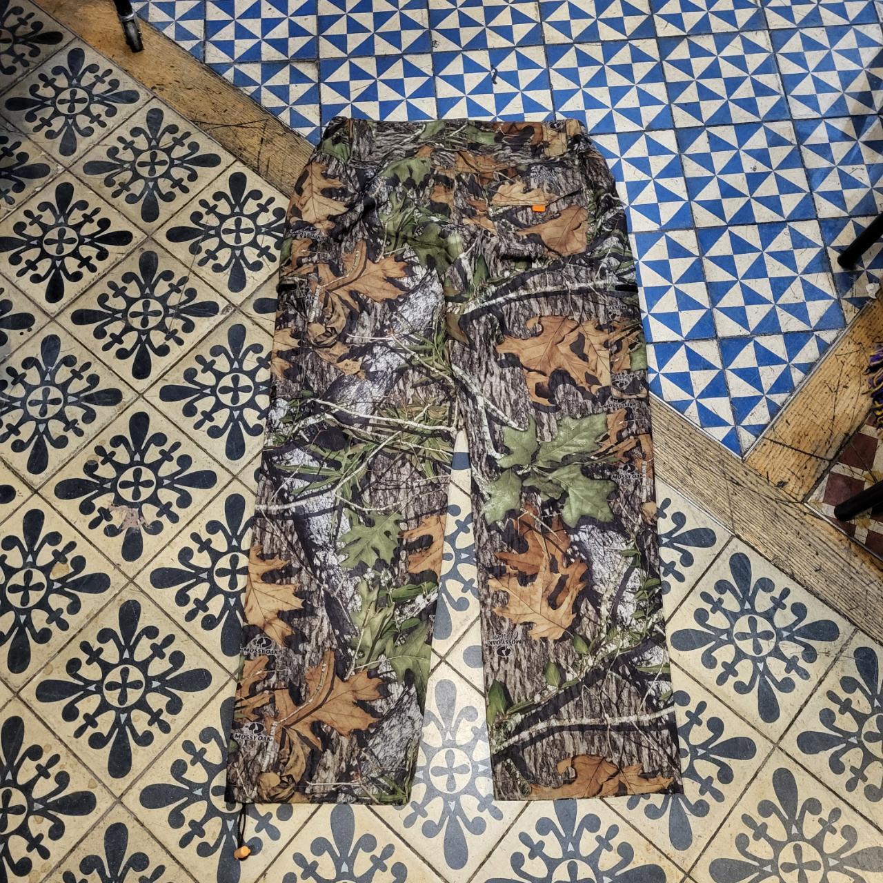 RTB051P - Vintage retro essential woodland RealTree adjustable cargos camo camouflage Carpenter Pants Trousers Jeans embroidered bottoms wide bagg straight leg hip hop skater 90s y2k workwear style