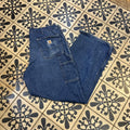 BR2306NL-F - Vintage retro essential  Carhartt Straight Leg Blue Wash Denim Carpenter Jeans Trousers pants #denim #carhartt #jeans #straightleg #skater