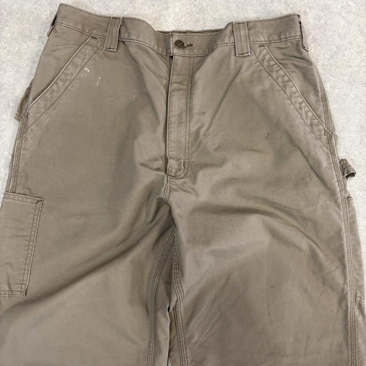 Vintage Carhartt Jeans Mens 35x32 Brown Carpenter Pants Trousers Straight Leg Skate Workwear Y2K 90s